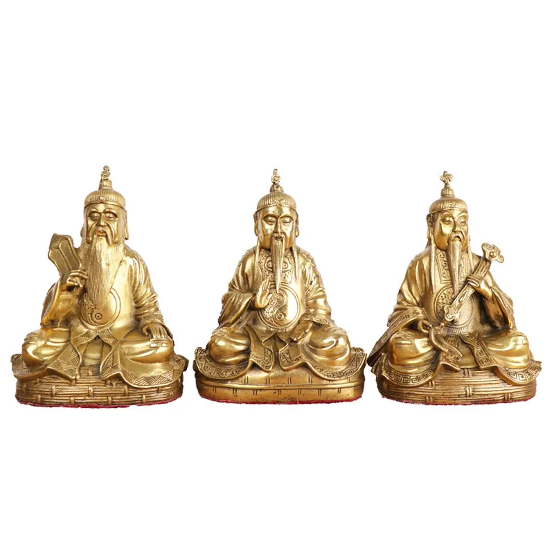 Pure Copper Three Clear Road People Sit Taoism Statue Crafts Living Room Office Taoist Figures 3 Pieces/Set
Pure Copper Three Clear Road People Sit Taoism Statue Crafts Living Room Office Taoist Figures 3 Pieces/Set