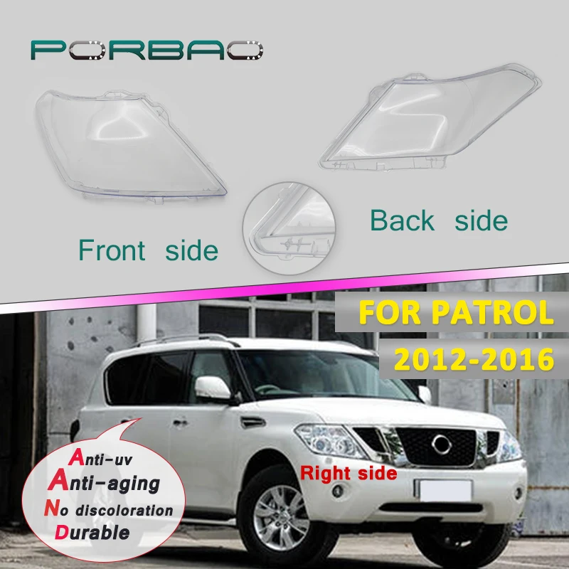 For Nissan Patrol 2012 2013 2014 2015 2016 2017 2018 Car Headlight Headlamp Clear Lens Auto Shell Cover Replacement Parts DIY
For Nissan Patrol 2012 2013 2014 2015 2016 2017 2018 Car Headlight Headlamp Clear Lens Auto Shell Cover Replacement Parts DIY