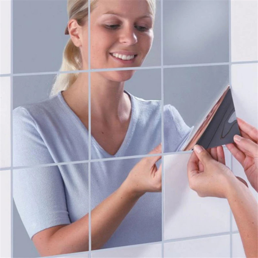 9/16/32/64Pcs Mirrors Wall Stickers Self-adhesive Tiles Films Mirror Foil Mirror Wall Stickers for Home Bathroom Decor Sticker
9/16/32/64Pcs Mirrors Wall Stickers Self-adhesive Tiles Films Mirror Foil Mirror Wall Stickers for Home Bathroom Decor Sticker