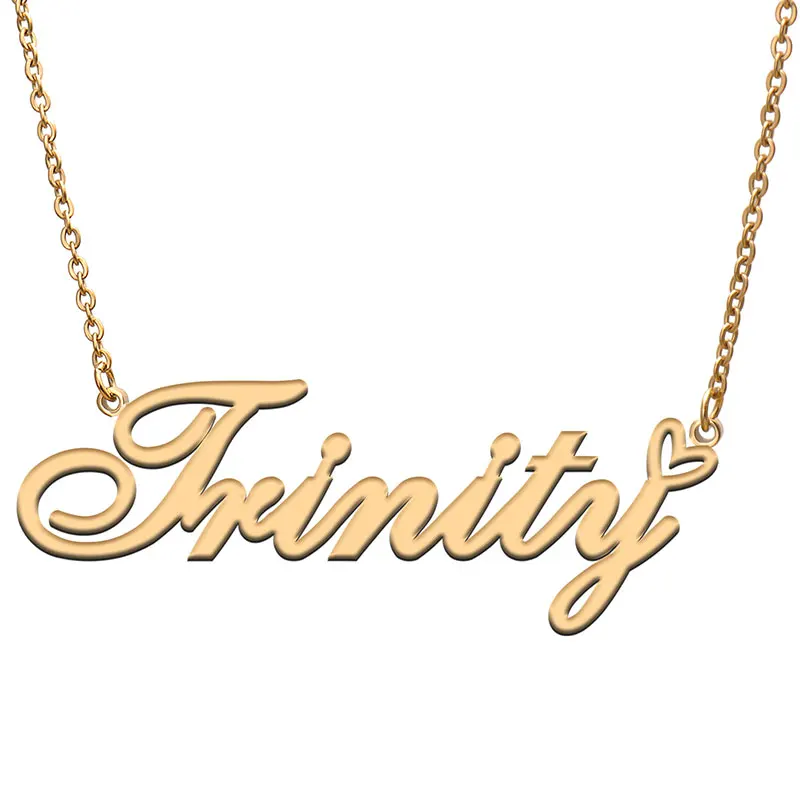 Trinity Heart Name Necklace Personalized Nameplate Stainless Steel Collar for Women Girls Friends Birthday Wedding Gift
Trinity Heart Name Necklace Personalized Nameplate Stainless Steel Collar for Women Girls Friends Birthday Wedding Gift