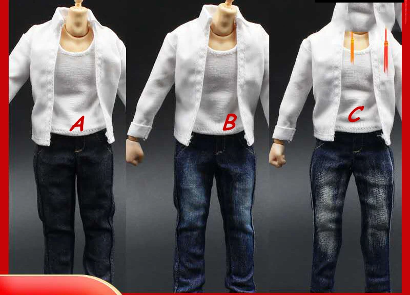 1/12 Soldiers Clothes Jeans White Shirt Suit Model Toys for 6" shf Body Doll Toy( not fit Muscle body)
1/12 Soldiers Clothes Jeans White Shirt Suit Model Toys for 6" shf Body Doll Toy( not fit Muscle body)