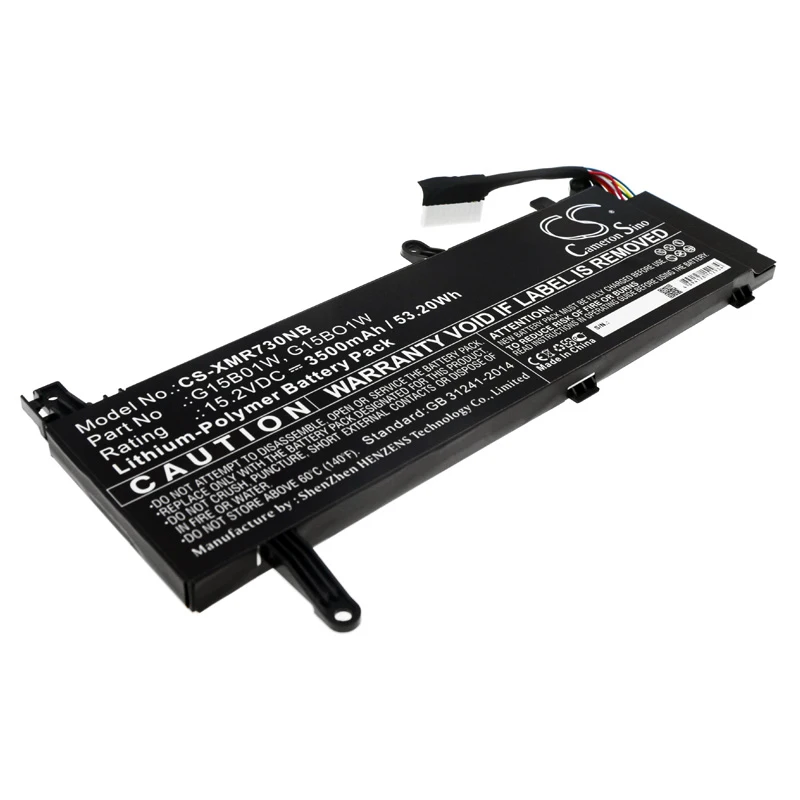 CS 3500mAh/53.20Wh battery for Xiaomi 171502-AD,Gaming Laptop 7300HQ 1050Ti, Gaming Laptop 7300HQ 1060,
CS 3500mAh/53.20Wh battery for Xiaomi 171502-AD,Gaming Laptop 7300HQ 1050Ti, Gaming Laptop 7300HQ 1060,