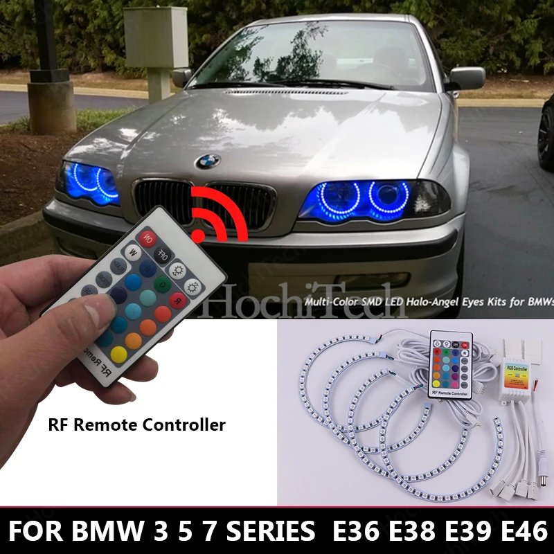 Ультра яркий 5050 SMD RGB светодиодный комплект ANGEL EYES, многоцветный светильник для BMW 3 5 7 серии E36 E38 E39 E46
Ультра яркий 5050 SMD RGB светодиодный комплект ANGEL EYES, многоцветный светильник для BMW 3 5 7 серии E36 E38 E39 E46