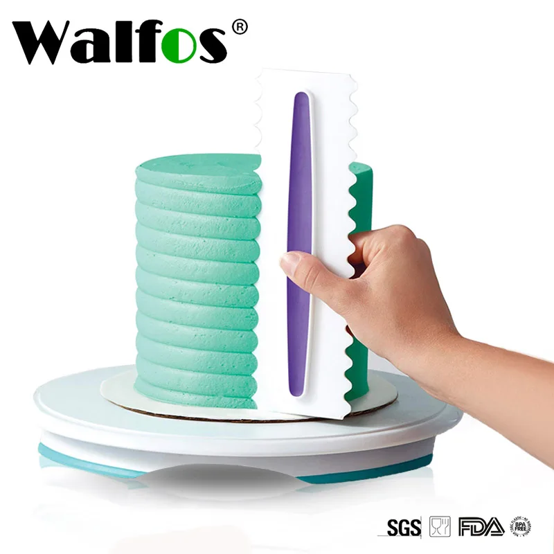 WALFOS Cream Butter Scraper Plastic Cake Spatula Knife Dough Icing Scraper Comb Cake Decorating Tools Kitchen Baking Accessories
WALFOS Cream Butter Scraper Plastic Cake Spatula Knife Dough Icing Scraper Comb Cake Decorating Tools Kitchen Baking Accessories