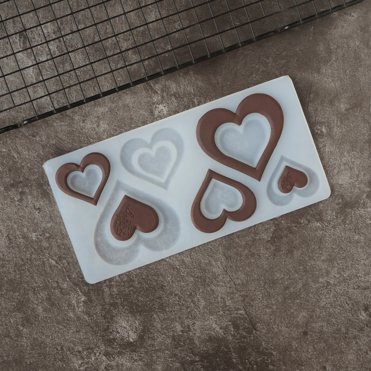 Multiple Heart Shape Chocolate Silicone Mold Cake Top Decorating Hollow Out Heart Shape Transfer Sheet Mould Cake Top
Multiple Heart Shape Chocolate Silicone Mold Cake Top Decorating Hollow Out Heart Shape Transfer Sheet Mould Cake Top