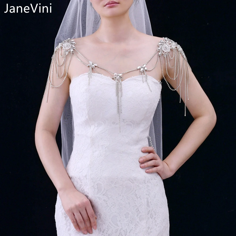 JaneVini New Luxury Sparkly Crystal Bridal Shoulder Necklace Women Pageant Prom Shoulder Chain Strap Wedding Jewelry Accessories
JaneVini New Luxury Sparkly Crystal Bridal Shoulder Necklace Women Pageant Prom Shoulder Chain Strap Wedding Jewelry Accessories
