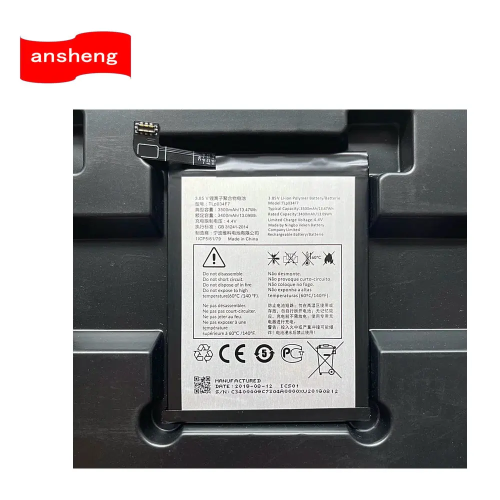 Original 3500mAh TLp034F1 TLp034F7 battery For Alcatel Alcatel 3 (2019) 5053Y 5053K, 3L (2019) 5039D Cell Phone
Original 3500mAh TLp034F1 TLp034F7 battery For Alcatel Alcatel 3 (2019) 5053Y 5053K, 3L (2019) 5039D Cell Phone