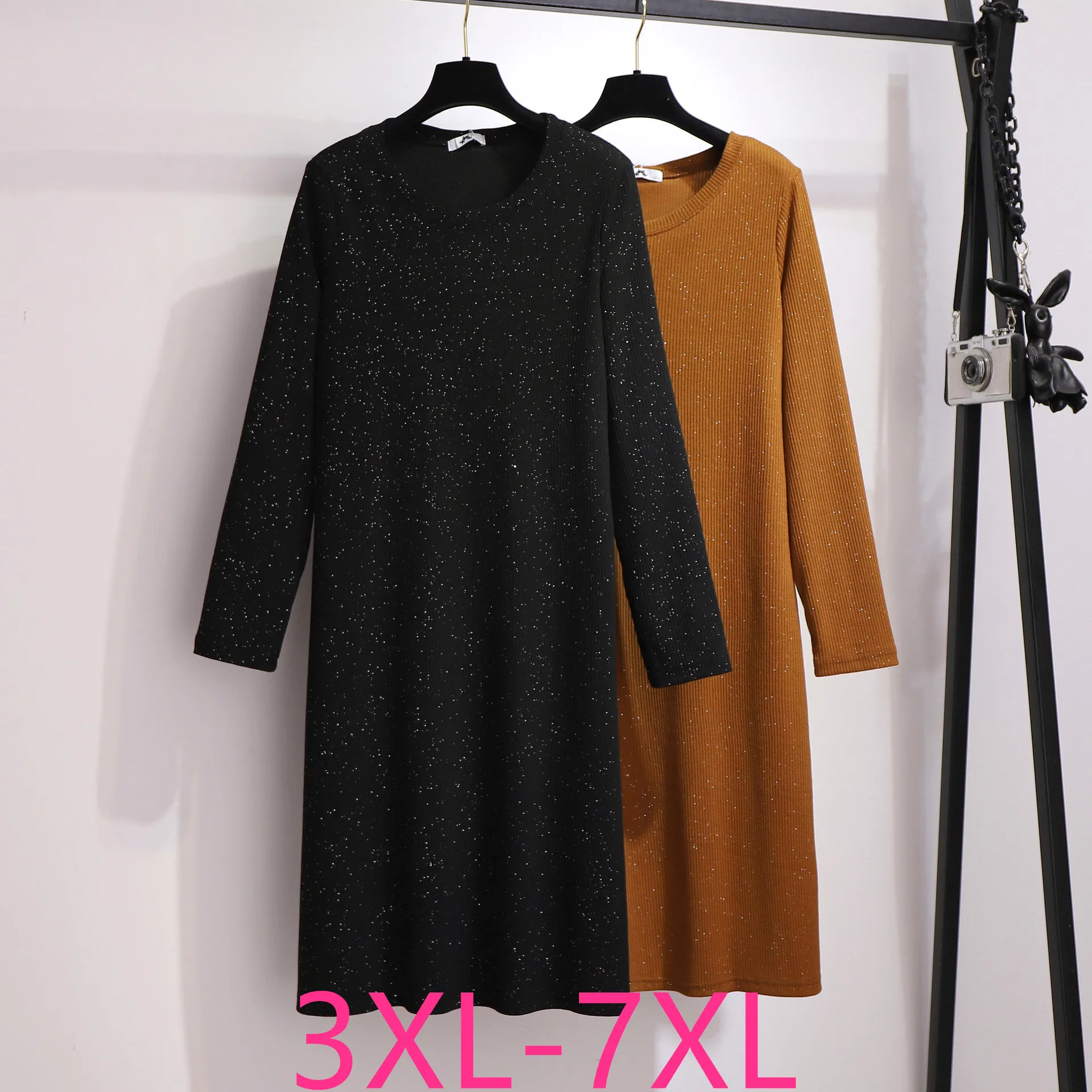 2021 autumn winter plus size sweater dress for women slim casual long sleeve straight black sequins knit dresses 4XL 5XL 6XL 7XL
2021 autumn winter plus size sweater dress for women slim casual long sleeve straight black sequins knit dresses 4XL 5XL 6XL 7XL