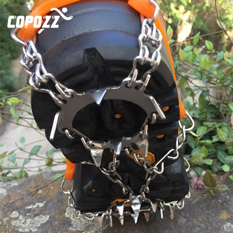 Copozz Outdoor Sports Anti-Slip Crampons 19-Teeth 2 Size Ice Walk Gripper Cleats Winter Shoe Stainless Steel Slip Shoe Covers
Copozz Outdoor Sports Anti-Slip Crampons 19-Teeth 2 Size Ice Walk Gripper Cleats Winter Shoe Stainless Steel Slip Shoe Covers