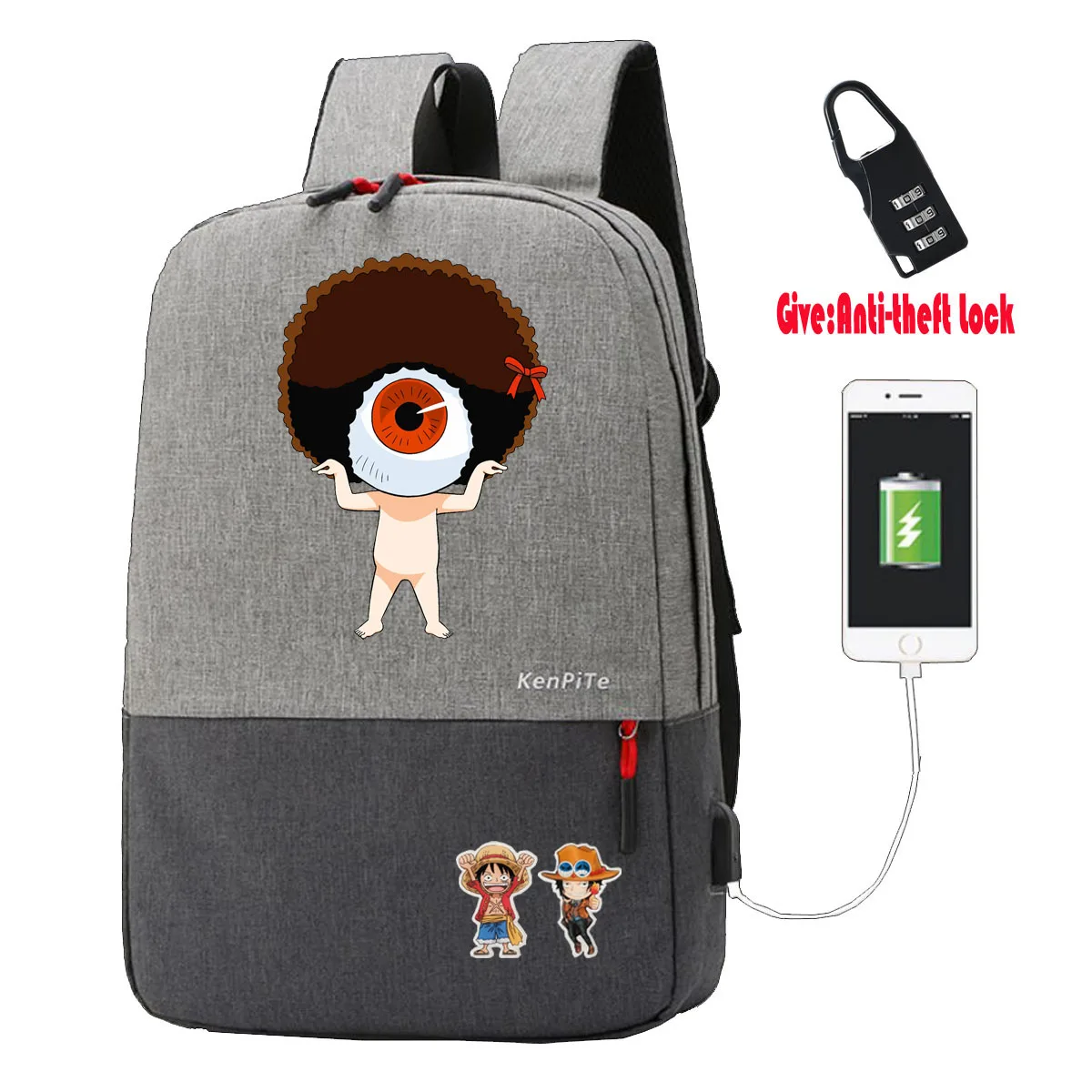anime GeGeGe no Kitaro Backpack Anti-theft USB Charging women men Laptop backpack student book Bags teenagers Travel backpack
anime GeGeGe no Kitaro Backpack Anti-theft USB Charging women men Laptop backpack student book Bags teenagers Travel backpack