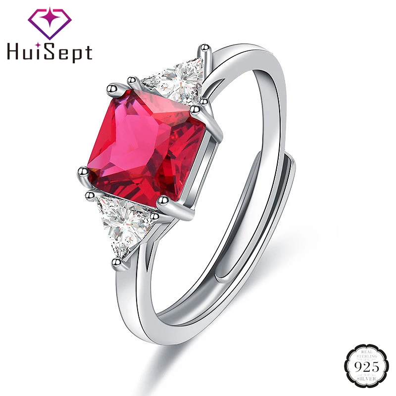 HuiSept 925 Silver Charm Rings for Women Wedding Engagement Jewelry Accessories with Square Shaped Sapphire Gemstone Open Ring
HuiSept 925 Silver Charm Rings for Women Wedding Engagement Jewelry Accessories with Square Shaped Sapphire Gemstone Open Ring