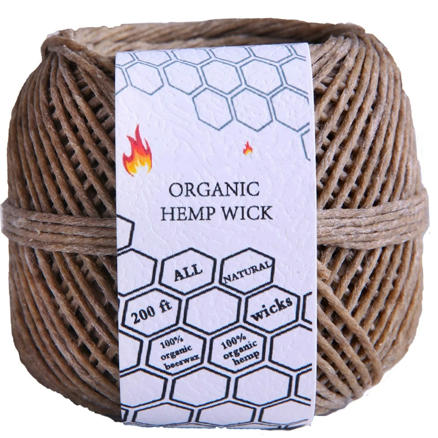 100% Organic Hemp Wick 200 FT Spool Well Coated with Natural Beeswax-Standard Size(1.0mm)
100% Organic Hemp Wick 200 FT Spool Well Coated with Natural Beeswax-Standard Size(1.0mm)