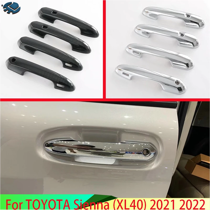 For TOYOTA Sienna (XL40) 2021 2022 Car Accessories Carbon Fiber Style Door Handle Cover With Smart Key Hole Catch Cap Trim
For TOYOTA Sienna (XL40) 2021 2022 Car Accessories Carbon Fiber Style Door Handle Cover With Smart Key Hole Catch Cap Trim