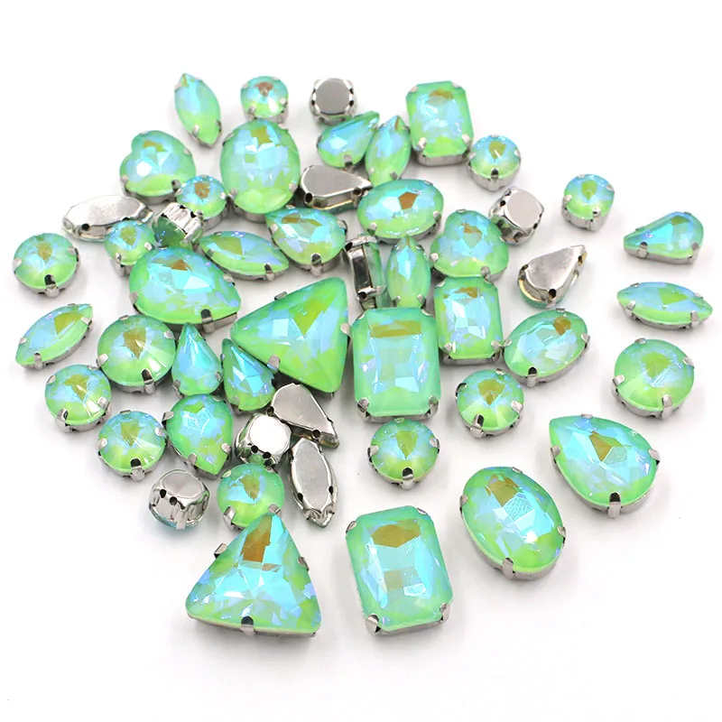 Wedding Decoration 50pcs/bag Olive AB Mocha Fluorescence Glass Crystal Stone Gold/Silver Claw Rhinestone Sew on Clothes/Shoe
Wedding Decoration 50pcs/bag Olive AB Mocha Fluorescence Glass Crystal Stone Gold/Silver Claw Rhinestone Sew on Clothes/Shoe