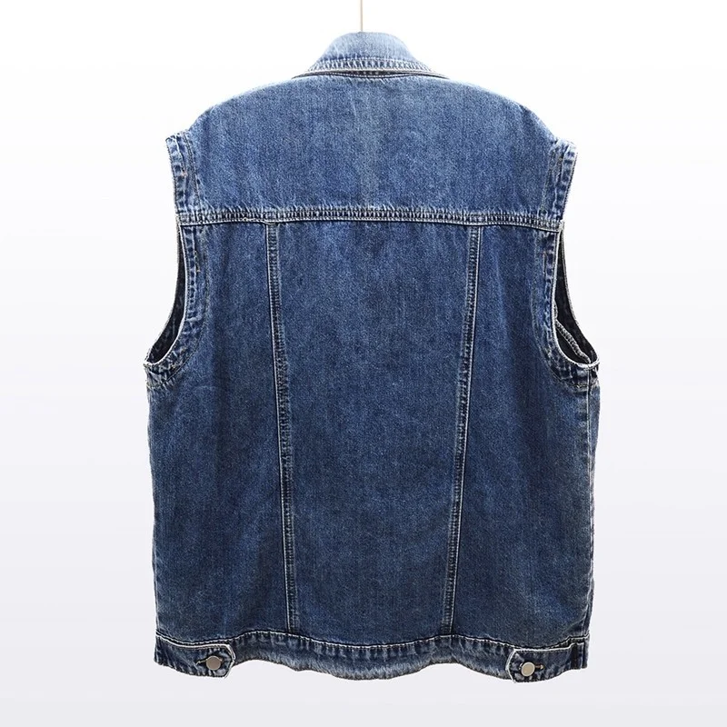 Fashion New Rivets Denim Vest Women Korean Style Autumn Single Breasted Loose Fit Sleeveless Jacket Lapel Casual Waistcoat Tops
Fashion New Rivets Denim Vest Women Korean Style Autumn Single Breasted Loose Fit Sleeveless Jacket Lapel Casual Waistcoat Tops