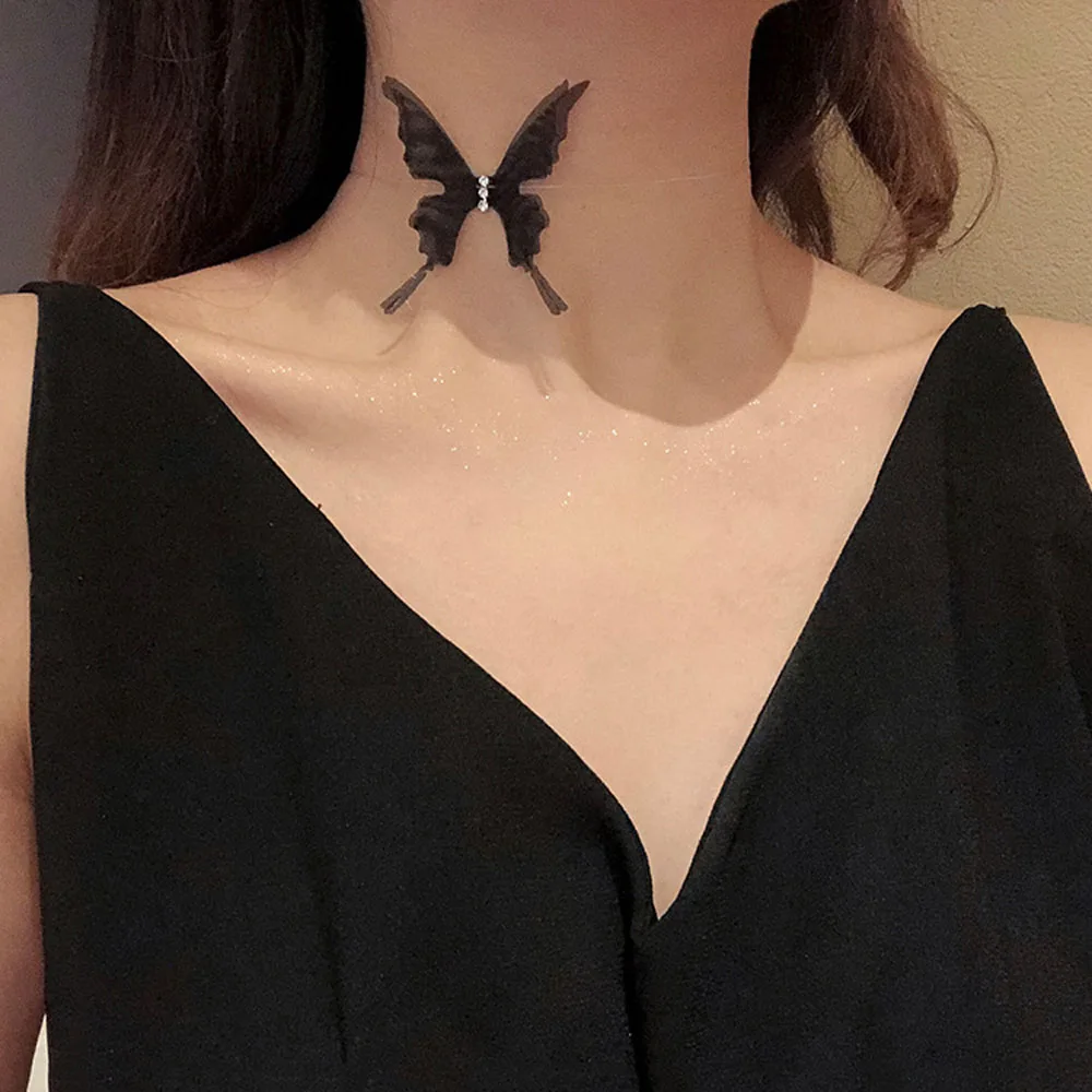 Sexy Black Lace Butterfly Chokers Necklaces For Women Summer Fashion White Transparent Chocker Club Party Jewelry New
Sexy Black Lace Butterfly Chokers Necklaces For Women Summer Fashion White Transparent Chocker Club Party Jewelry New