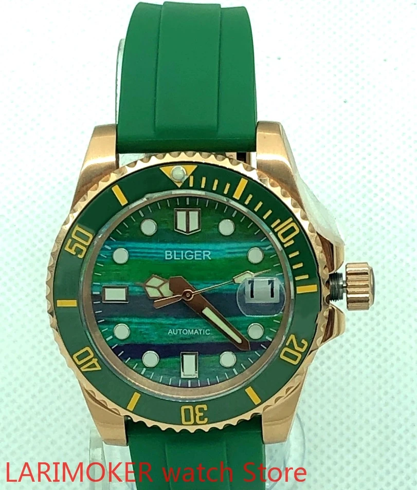 Bliger 2021 NEW men's high-quality luxury sports and leisure waterproof men's watch mechanical clock sea green bezel rotating
Bliger 2021 NEW men's high-quality luxury sports and leisure waterproof men's watch mechanical clock sea green bezel rotating