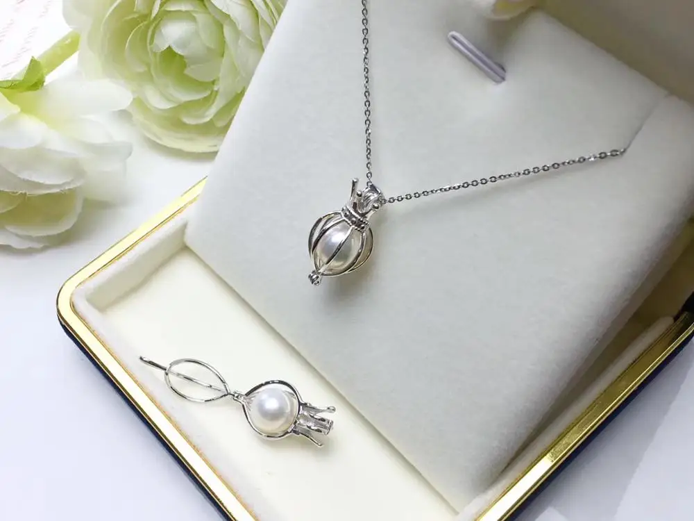 Crown Cage 925 Sterling Silver Pendant Base Mounting Findings Jewelry Fittings Accessories Parts for Pearls Stones Crystal Coral
Crown Cage 925 Sterling Silver Pendant Base Mounting Findings Jewelry Fittings Accessories Parts for Pearls Stones Crystal Coral