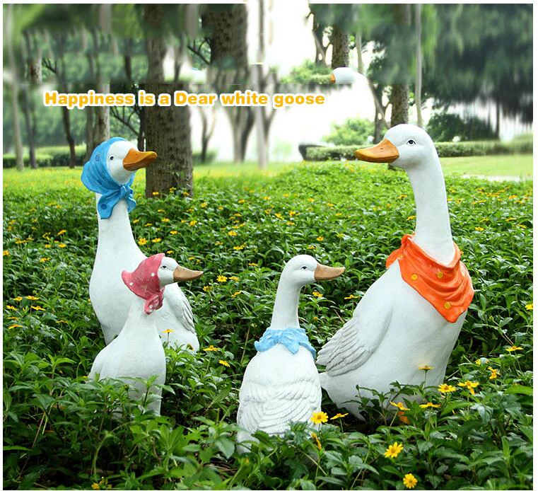 Courtyard Garden Resin Cartoon Ducks Decoration Park Simulation Animal Goose Ornament Outdoor Home Landscape Sculptures Crafts
Courtyard Garden Resin Cartoon Ducks Decoration Park Simulation Animal Goose Ornament Outdoor Home Landscape Sculptures Crafts