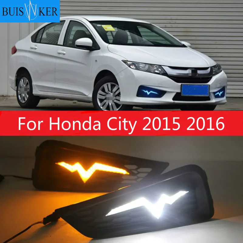 1 Set For Honda City 2015 2016 DRL Daytime Running Lights Daylight 12V ABS Fog Lamp Cover With Turn Yellow Signal Light
1 Set For Honda City 2015 2016 DRL Daytime Running Lights Daylight 12V ABS Fog Lamp Cover With Turn Yellow Signal Light