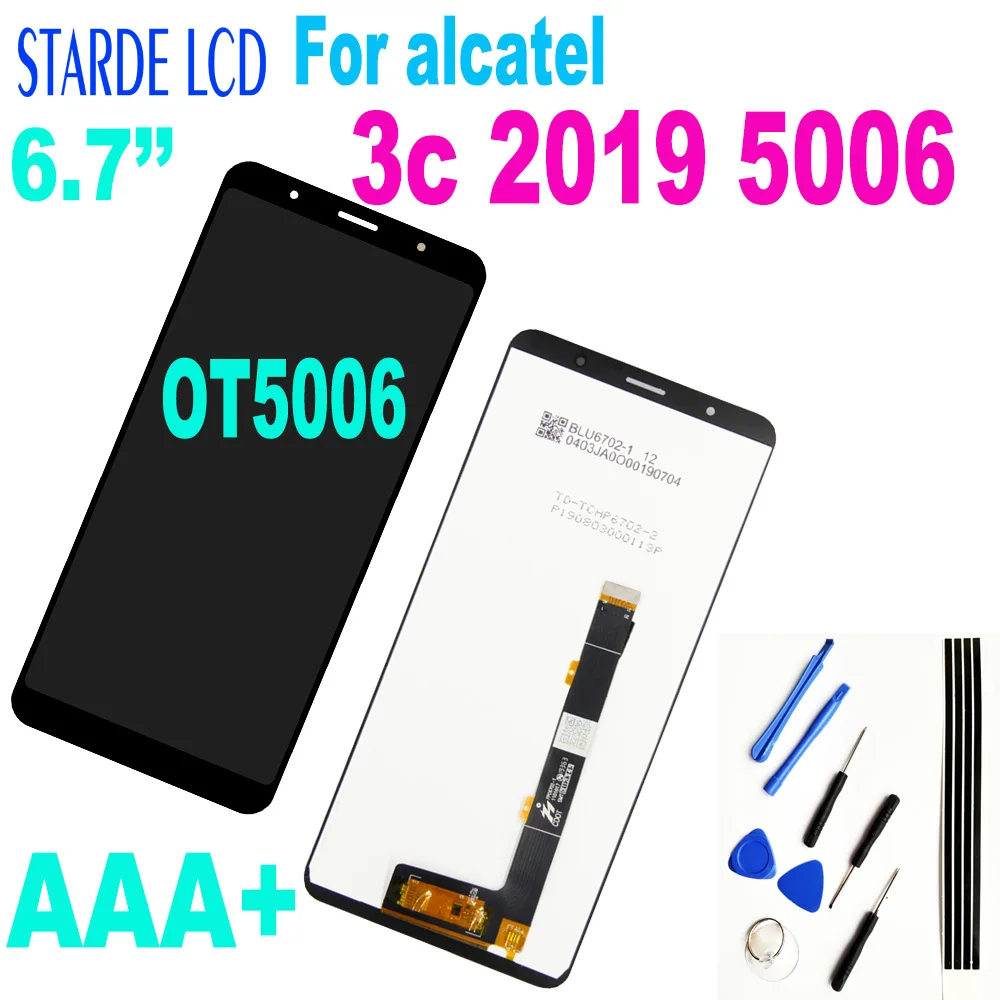 6.7inch For Alcatel 3c 2019 5006 LCD Display Touch Screen Digitizer Panel Assembly Replacement for Alcatel 3c 2019 Phone Parts
6.7inch For Alcatel 3c 2019 5006 LCD Display Touch Screen Digitizer Panel Assembly Replacement for Alcatel 3c 2019 Phone Parts