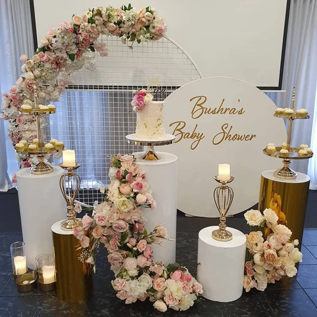 5pcs/set)Mirror wedding gold pedestal stand white mental round plinth cake stand for wedding party decoration yudao334
5pcs/set)Mirror wedding gold pedestal stand white mental round plinth cake stand for wedding party decoration yudao334