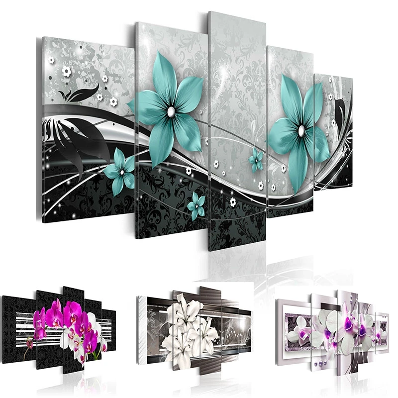 No Framed 5Panels Flowers Art Wall Painting Print on Canvas for Home Decor Modern Art Print Orchid Flower Living Romm Decoration
No Framed 5Panels Flowers Art Wall Painting Print on Canvas for Home Decor Modern Art Print Orchid Flower Living Romm Decoration