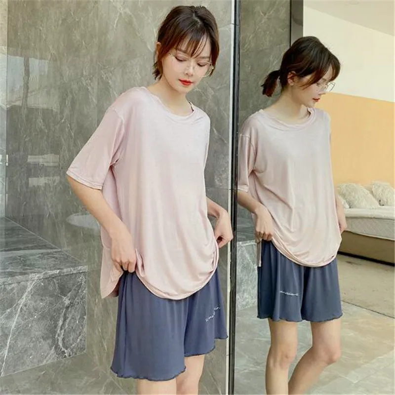 Summer Thin Modal Maternity Pajamas Suits Large Size Loose Soft Sleepwear Clothes for Pregnant Women Pregnancy Sleep Lounge
Summer Thin Modal Maternity Pajamas Suits Large Size Loose Soft Sleepwear Clothes for Pregnant Women Pregnancy Sleep Lounge