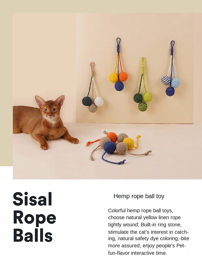 Pet cat toy funny cat stick bite resistant cat rattle ball sisal woven rattle ball cat cat toy suit cat toy self-hey kitten
Pet cat toy funny cat stick bite resistant cat rattle ball sisal woven rattle ball cat cat toy suit cat toy self-hey kitten