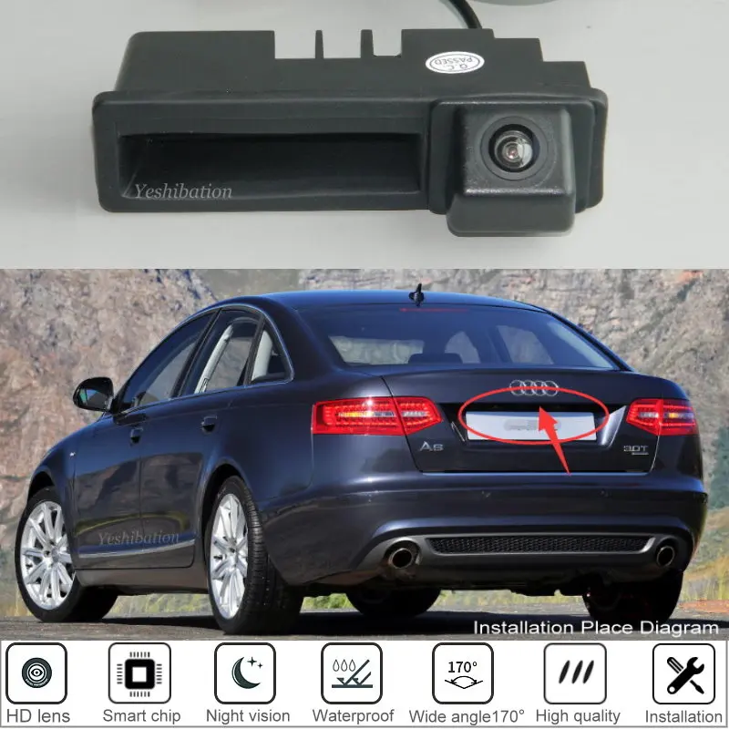 For Audi A6 C6 4F S6 RS6 Q7 4L Car Trunk Handle Reversing Parking Camera HD CCD Night Vision
For Audi A6 C6 4F S6 RS6 Q7 4L Car Trunk Handle Reversing Parking Camera HD CCD Night Vision