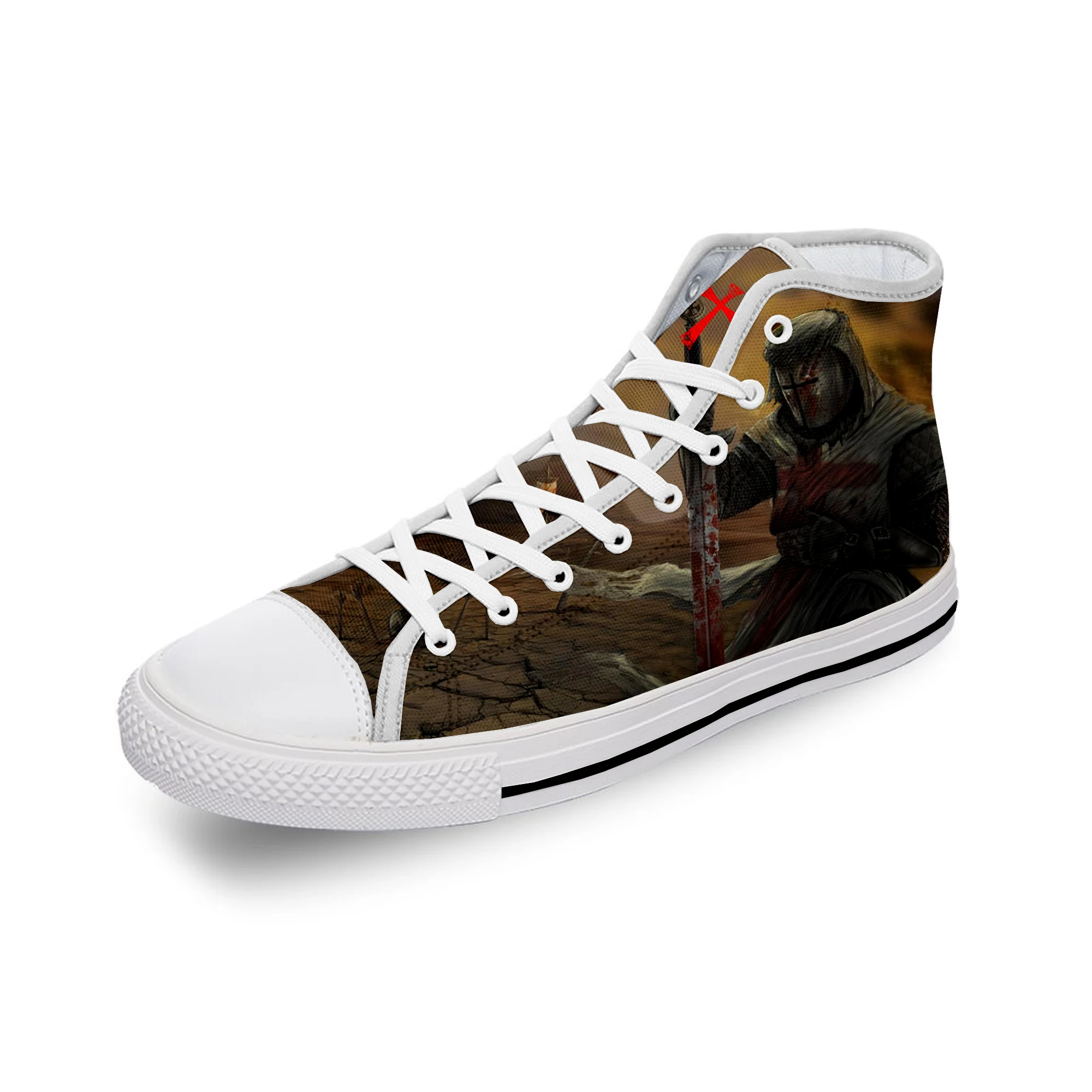 Warrior Crusader Knights Templar Cross White Cloth 3D Print High Top Canvas Shoes Men Women Lightweight Breathable Sneakers
Warrior Crusader Knights Templar Cross White Cloth 3D Print High Top Canvas Shoes Men Women Lightweight Breathable Sneakers