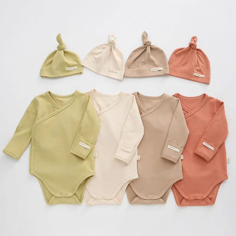 Spring Autumn Newborn Baby Boys Girls Pure Color Jumpsuit + Hat Infant Kids Baby Boy Girl Long Sleeve Clothes Children Rompers
Spring Autumn Newborn Baby Boys Girls Pure Color Jumpsuit + Hat Infant Kids Baby Boy Girl Long Sleeve Clothes Children Rompers