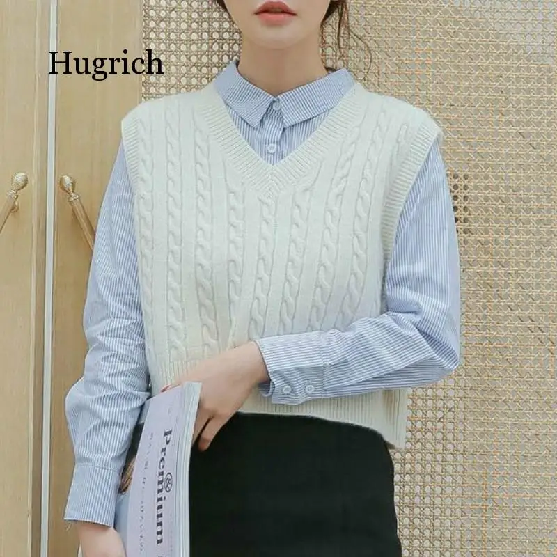 Sweaters Vests Women Solid Short Style Chic Daily Outwear Sweet Womens Students Sleeveless Sweaters Knitted Waistcoats
Sweaters Vests Women Solid Short Style Chic Daily Outwear Sweet Womens Students Sleeveless Sweaters Knitted Waistcoats
