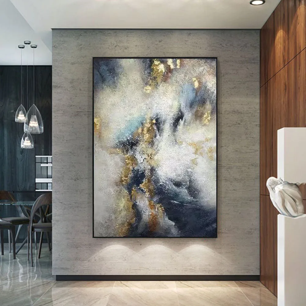 Big Size Decorative Wall Art Drawing Gold Foil Canvas Oil Painting Modern Abstract Poster THE CLOUD Picture For Living Room Gift
Big Size Decorative Wall Art Drawing Gold Foil Canvas Oil Painting Modern Abstract Poster THE CLOUD Picture For Living Room Gift