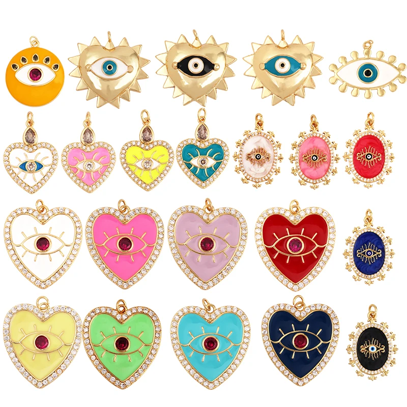 Evil Eye Heart Enamel Charm Neon Pink Orange Turquoise Red Pendant Oil Dropped,Gold Plated Colour,Necklace Bracelet Pendant M16
Evil Eye Heart Enamel Charm Neon Pink Orange Turquoise Red Pendant Oil Dropped,Gold Plated Colour,Necklace Bracelet Pendant M16