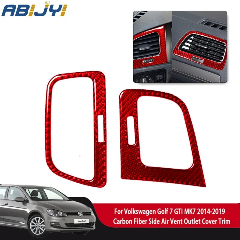 For VW Golf 7 GTI MK7 2014-2019 Car Accessories Interior Carbon Fiber Red Stickers L&R Side Air Outlet 2PCS
For VW Golf 7 GTI MK7 2014-2019 Car Accessories Interior Carbon Fiber Red Stickers L&R Side Air Outlet 2PCS