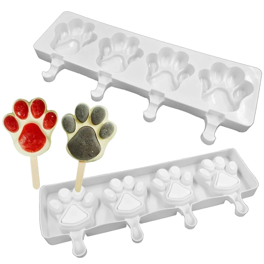 Ice Cream Mold Paw Shaped Silicone Mold Ice Lolly Pudding Chocolate Mold With 10pcs Sticks Kitchen Dessert Making Accessories
Ice Cream Mold Paw Shaped Silicone Mold Ice Lolly Pudding Chocolate Mold With 10pcs Sticks Kitchen Dessert Making Accessories