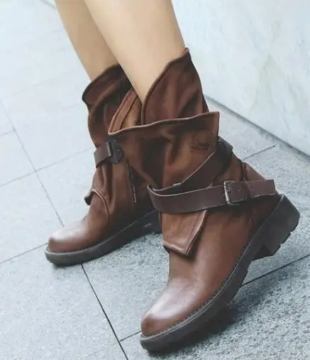 Chaussure Femme Western Winter Retro Ankle Cowboy Boots Leather Stockings Motorcycle Combat Biker Boots Buckle Strap Shoes Woman
Chaussure Femme Western Winter Retro Ankle Cowboy Boots Leather Stockings Motorcycle Combat Biker Boots Buckle Strap Shoes Woman