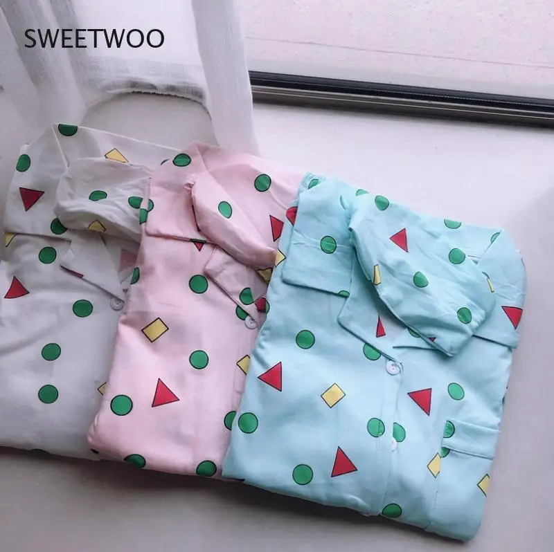 2021 Summer Pajamas Suit Female Cartoon Cute Geometric Home Service Two-Piece Short-Sleeved Shorts Casual Suit
2021 Summer Pajamas Suit Female Cartoon Cute Geometric Home Service Two-Piece Short-Sleeved Shorts Casual Suit