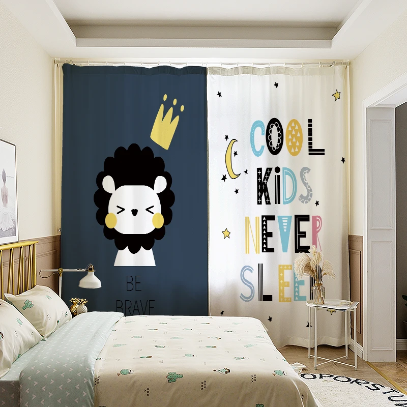 3D Cartoon Animals Printed Semi-blackout Curtains for Kids Bedroom Dinosaur Curtain Drape for boy's Room 3D Map Window Treatment
3D Cartoon Animals Printed Semi-blackout Curtains for Kids Bedroom Dinosaur Curtain Drape for boy's Room 3D Map Window Treatment