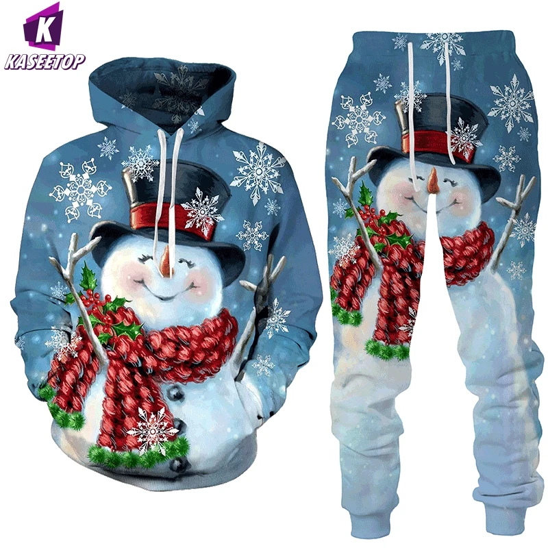 New Fashion Men Women Christmas Print Hoodie Suits Autumn And Winter Long Sleeve Pullover + Pants Loose Hooded Sweatshirt Set
New Fashion Men Women Christmas Print Hoodie Suits Autumn And Winter Long Sleeve Pullover + Pants Loose Hooded Sweatshirt Set