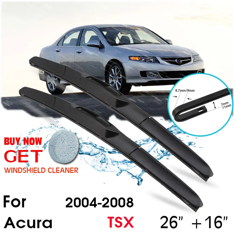 Car Wiper Blade Front Window Windshield Rubber Silicon Refill Wipers For Acura TSX 2004-2008 LHD / RHD 26"+16" Car Accessories
Car Wiper Blade Front Window Windshield Rubber Silicon Refill Wipers For Acura TSX 2004-2008 LHD / RHD 26"+16" Car Accessories