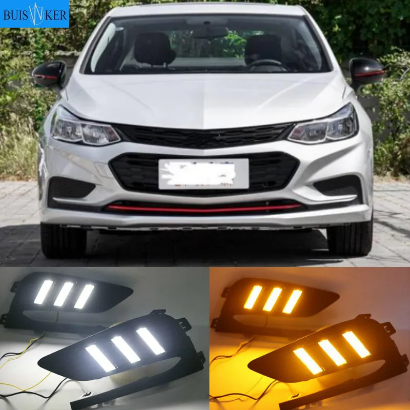 2Pcs DRL For Chevrolet Cruze 2016 2017 2018 Daytime Running Lights fog lamp cover headlight 12V Daylight signal for Chevy
2Pcs DRL For Chevrolet Cruze 2016 2017 2018 Daytime Running Lights fog lamp cover headlight 12V Daylight signal for Chevy