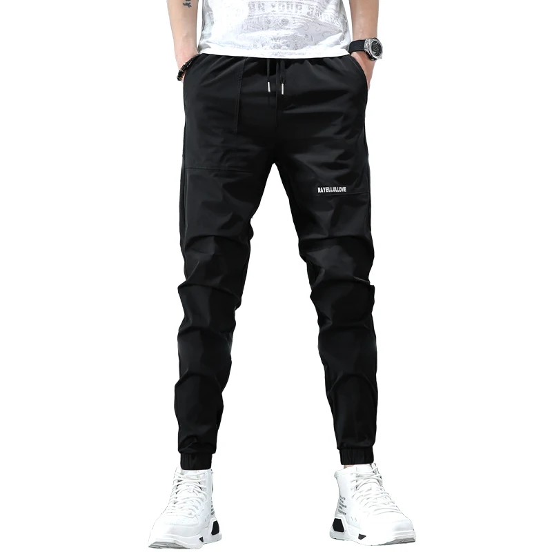 Summer Ice Silk Sports Casual Pants Men Slim Fit Black Thin Ankle-Length Pencil Pants Mens Drawstring Joggers Trousers
Summer Ice Silk Sports Casual Pants Men Slim Fit Black Thin Ankle-Length Pencil Pants Mens Drawstring Joggers Trousers
