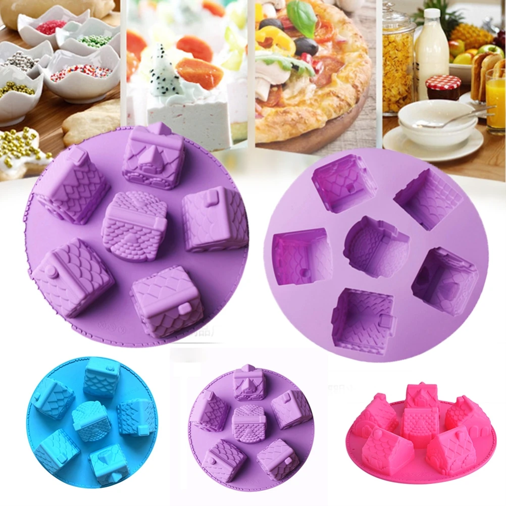 6-Cavity Silicone Christmas Gingerbread House Cake Mold Chocolate Mold for Baking Tools
6-Cavity Silicone Christmas Gingerbread House Cake Mold Chocolate Mold for Baking Tools