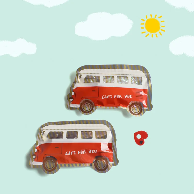 100PCS 19.5x8cm Cute Creative Small Candy Zipper Bag Cookies Chocolate Bus Shape Self Sealing Ziplock Bags Thickened
100PCS 19.5x8cm Cute Creative Small Candy Zipper Bag Cookies Chocolate Bus Shape Self Sealing Ziplock Bags Thickened