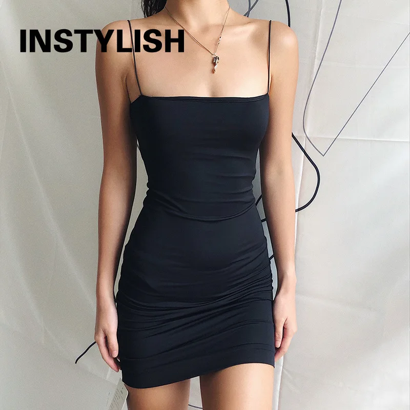 Instylish Sexy Spaghetti Strap Bodycon Dress Elegant Solid Skinny Mini Dresses Summer Vintage Casual Beach Party Sundress Club
Instylish Sexy Spaghetti Strap Bodycon Dress Elegant Solid Skinny Mini Dresses Summer Vintage Casual Beach Party Sundress Club