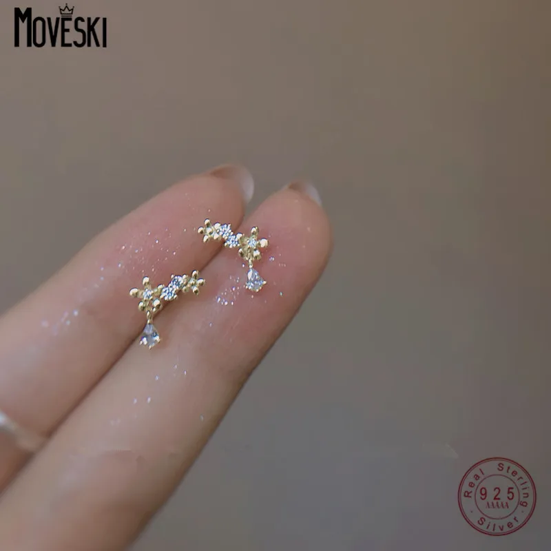 MOVESKI 925 Sterling Silver Gold Plated Earrings Zircon Drop Flower Earrings for Women Jewelry Gift
MOVESKI 925 Sterling Silver Gold Plated Earrings Zircon Drop Flower Earrings for Women Jewelry Gift