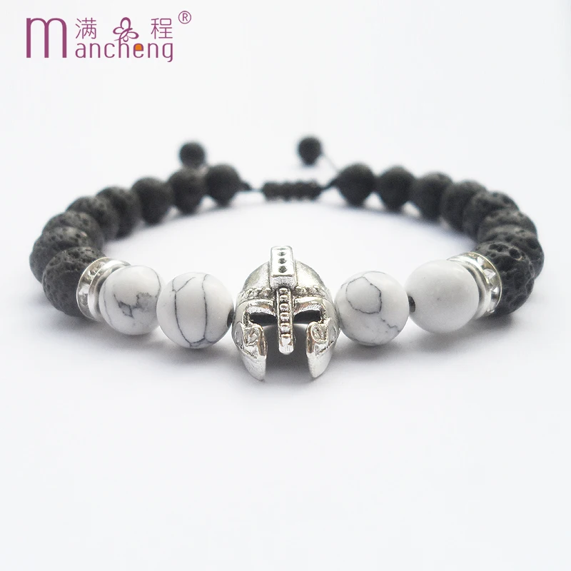 New LAVA Volcanic Knight helmet bracelet charm Religious White turquoise Skeleton helmet mask bracelets jewelry women man
New LAVA Volcanic Knight helmet bracelet charm Religious White turquoise Skeleton helmet mask bracelets jewelry women man
