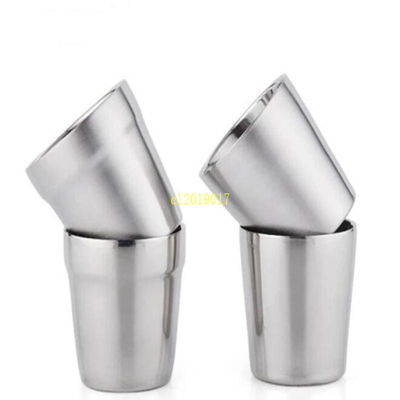 50pcs 300ml Double Layer 304 Stainless Steel Water Cup Unbreakable Coffee Tea Cups for Camping Travel Home
50pcs 300ml Double Layer 304 Stainless Steel Water Cup Unbreakable Coffee Tea Cups for Camping Travel Home